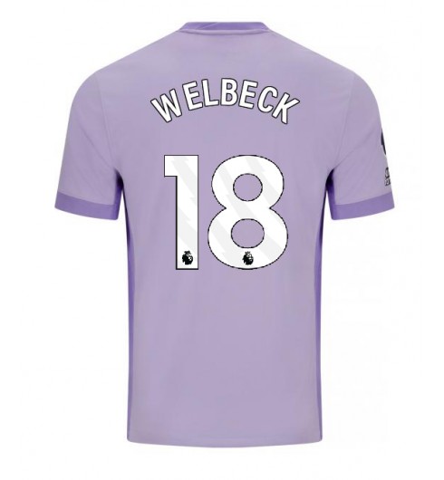 Moške Nogometnih dresov Brighton Danny Welbeck #18 Gostujoči 2025-26 Kratki rokavi Moške Nogometnih dresov Brighton Danny Welbeck #18 Gostujoči 2025-26 Kratki rokavi